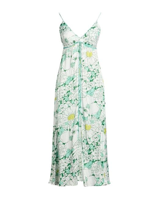 Poupette Green Midi Dress Viscose