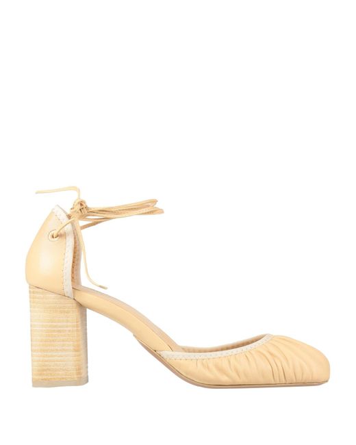 Lemaire Natural Sand Pumps Leather