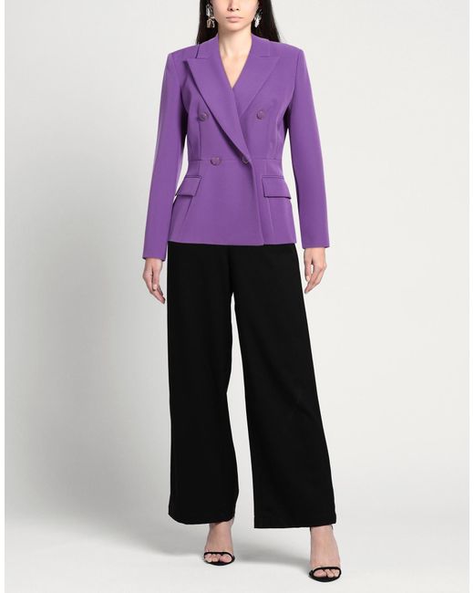 Camilla Purple Blazer Polyester, Elastane