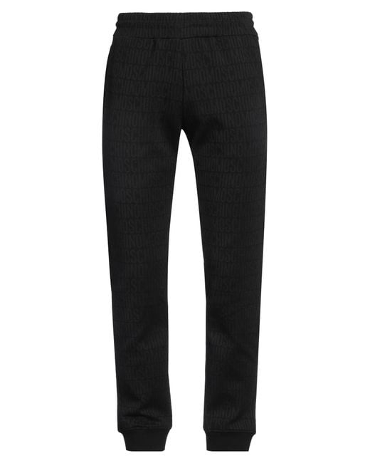 Moschino Black Pants Cotton, Polyester for men
