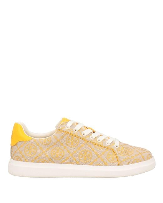 Tory Burch Natural Sneakers Leather, Textile Fibers