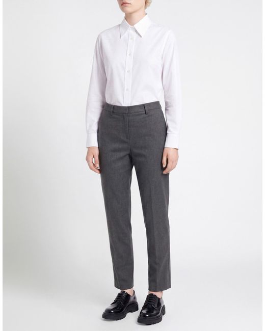 Cruna Gray Pants Viscose, Polyester, Virgin Wool, Elastane