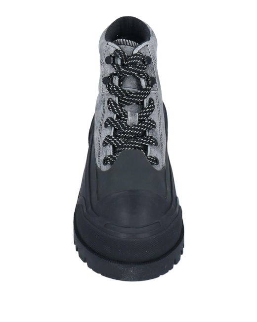 DIESEL Gray Lace-Up Boots for men