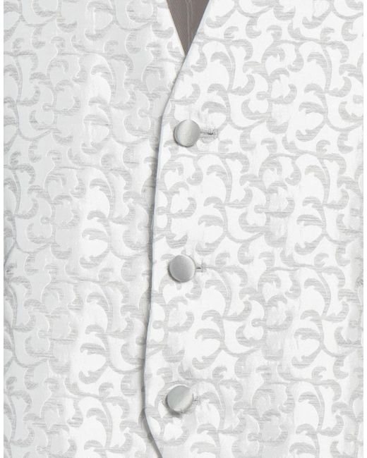 Angelo Nardelli White Tailored Vest for men