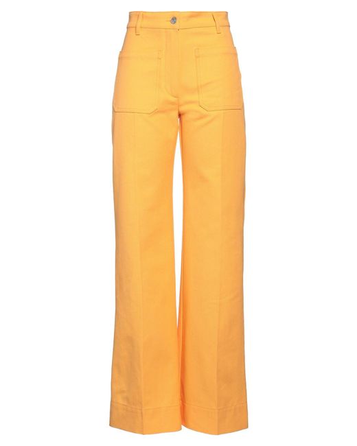 Victoria Beckham Orange Trouser