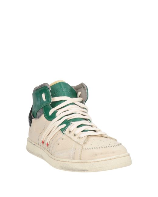 HIDNANDER Green Ivory Sneakers Leather for men