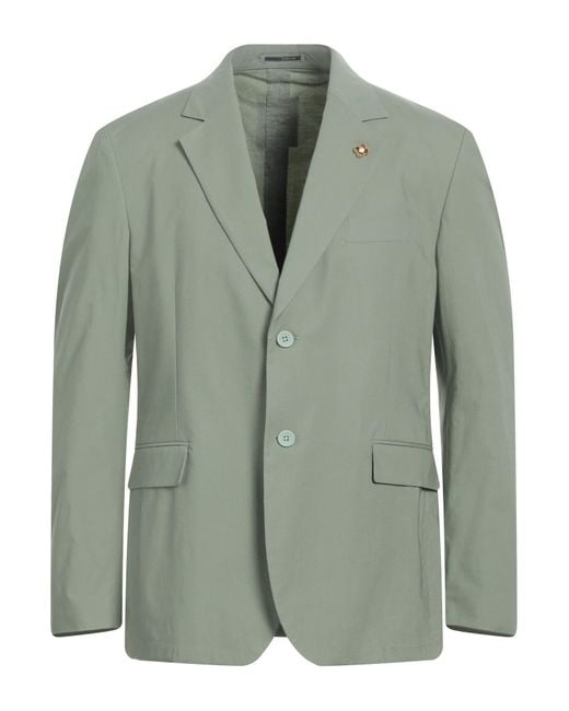 Lardini Green Blazer Cotton, Elastane for men