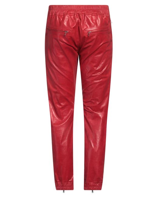 Pantalone di Rick Owens in Red da Uomo