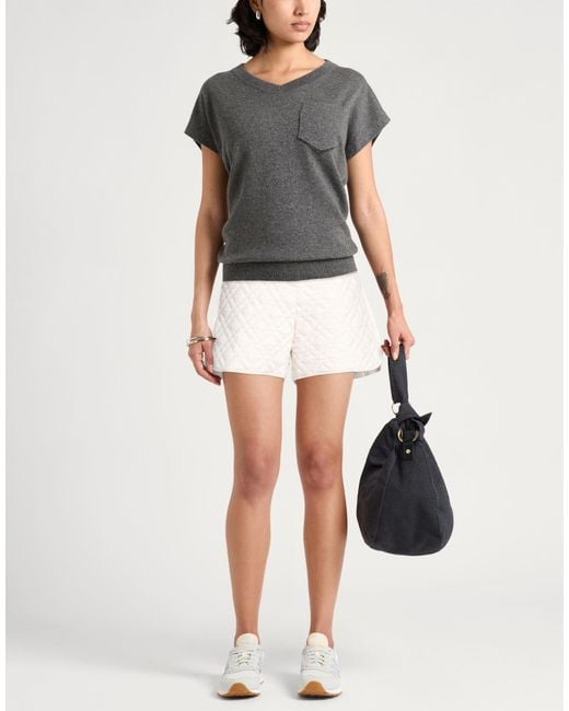 Peserico White Ivory Shorts & Bermuda Shorts Polyester