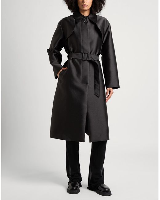 Sandro Black Overcoat & Trench Coat