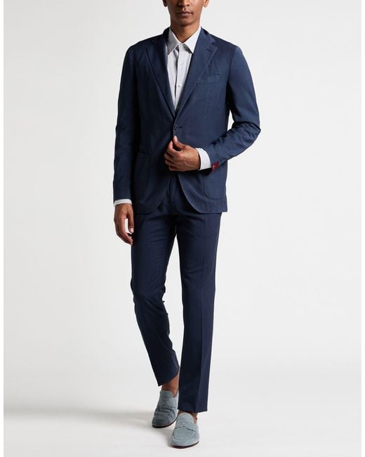Santaniello Blue Suit Wool for men