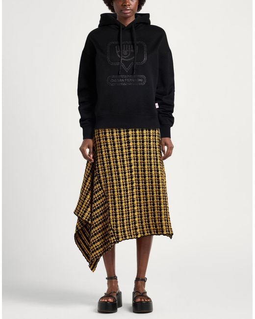 Chiara Ferragni Black Sweatshirt Polyester, Cotton