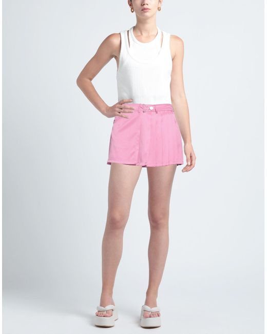 Moschino Jeans Pink Shorts & Bermuda Shorts Acetate, Silk