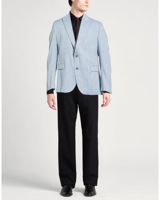 Drykorn Blue Drynamic Light Blazer Linen, Wool, Polyester, Viscose, Elastane for men
