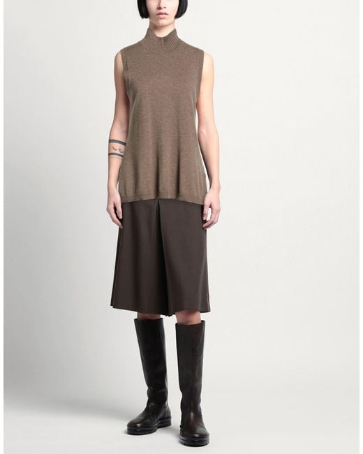 Purotatto Brown Turtleneck Wool, Cashmere