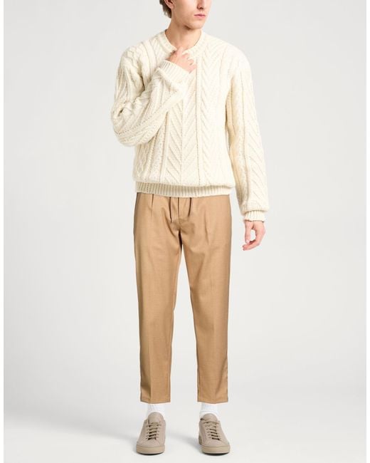 Berna Natural Sand Pants Polyester, Viscose, Elastane for men