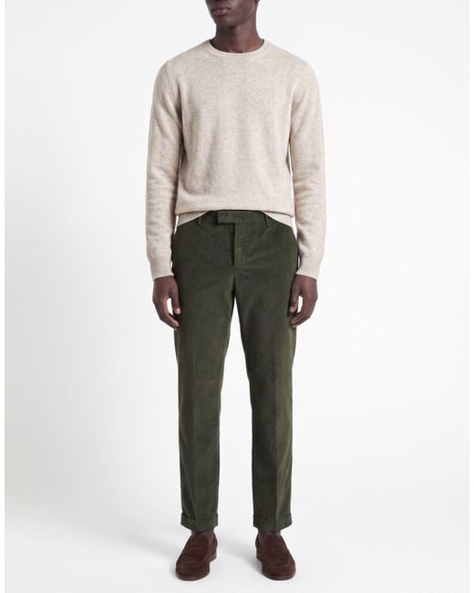 PT Torino Green Military Pants Cotton, Elastane for men