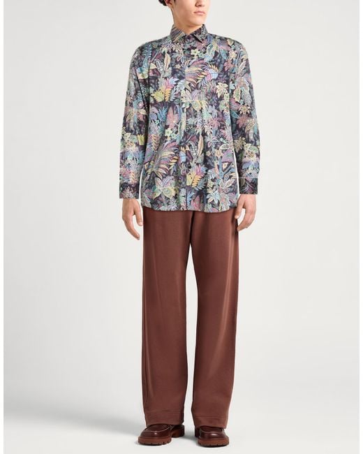 Etro Blue Shirt Cotton for men