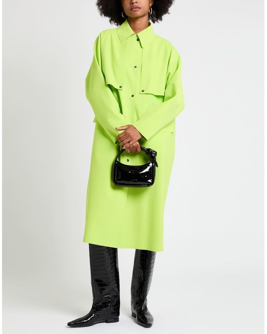 Herno Green Overcoat & Trench Coat Polyamide, Elastane