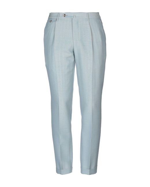 PT01 Wool Casual Pants in Sky Blue (Blue) for Men Lyst