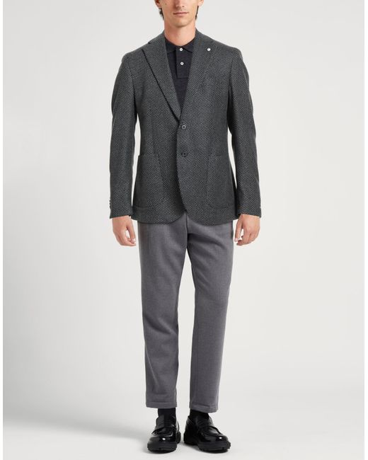 L.b.m. 1911 Black Blazer Wool for men