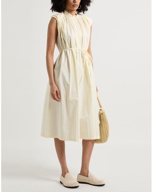 Low Classic White Midi Dress