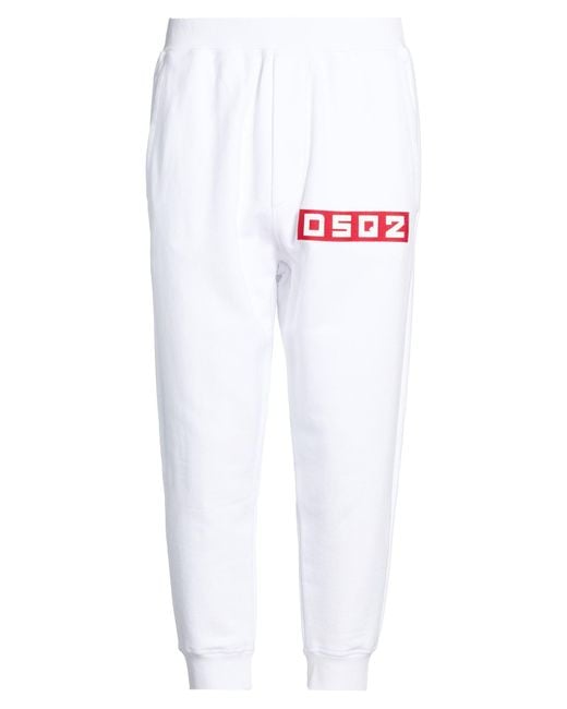 DSquared² White Pants Cotton, Elastane for men