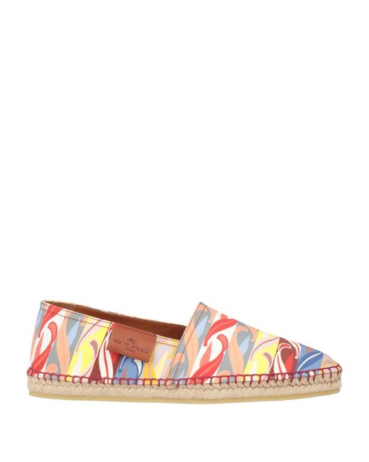 Etro Red Espadrilles Textile Fibers for men