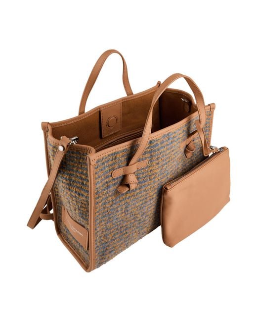 Gianni Chiarini Brown Marcella Club -- Tan Handbag Leather, Textile Fibers