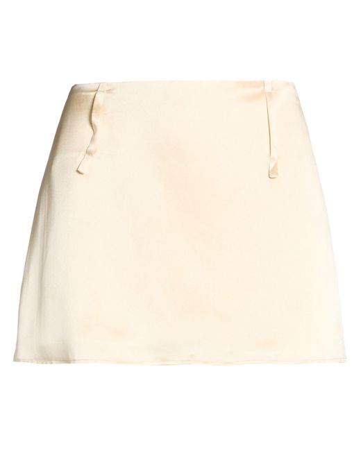 All Three Natural Mini Skirt Silk