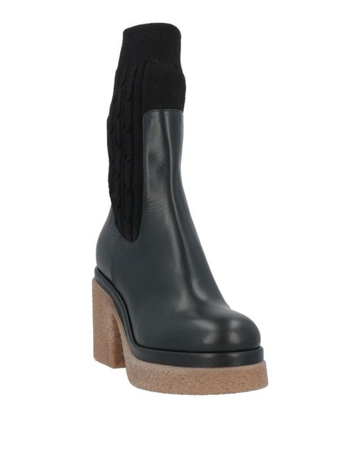 Agnona Black Ankle Boots