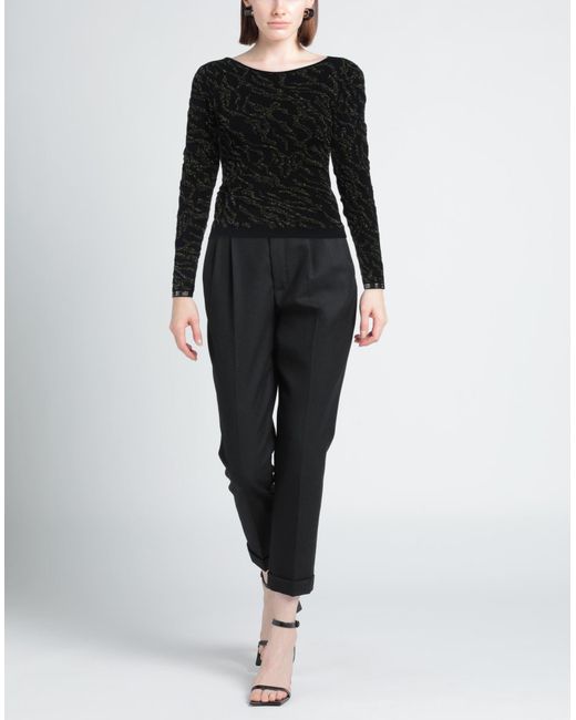 Liu Jo Black Sweater Viscose, Metallic Polyester, Polyamide, Elastane
