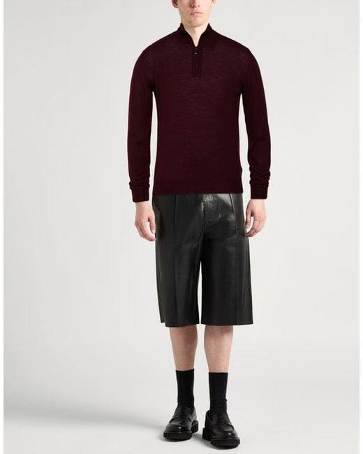 Col Roulé Moorer pour homme en coloris Red