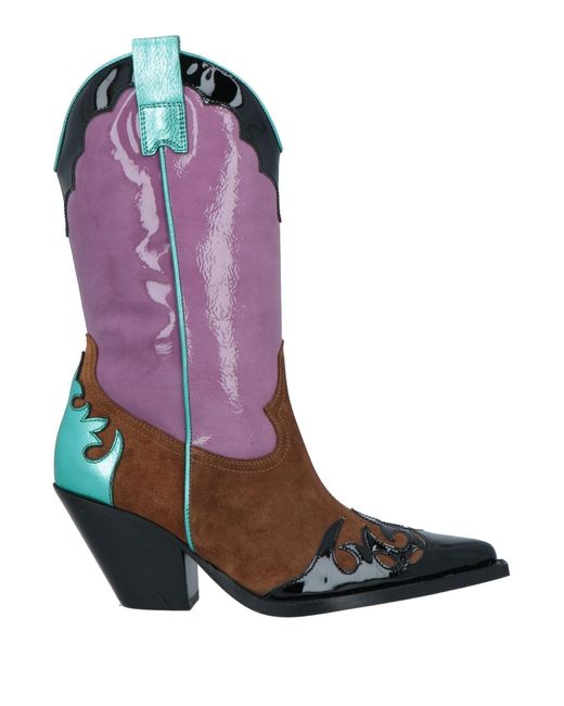 Toral Purple Ankle Boots