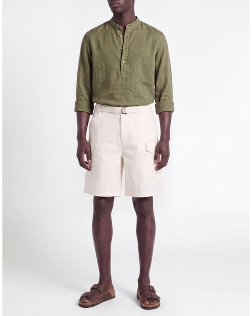 Messagerie White Cream Shorts & Bermuda Shorts Cotton, Polyester for men