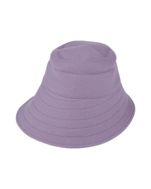 The Attico Purple Hat Virgin Wool, Polyamide