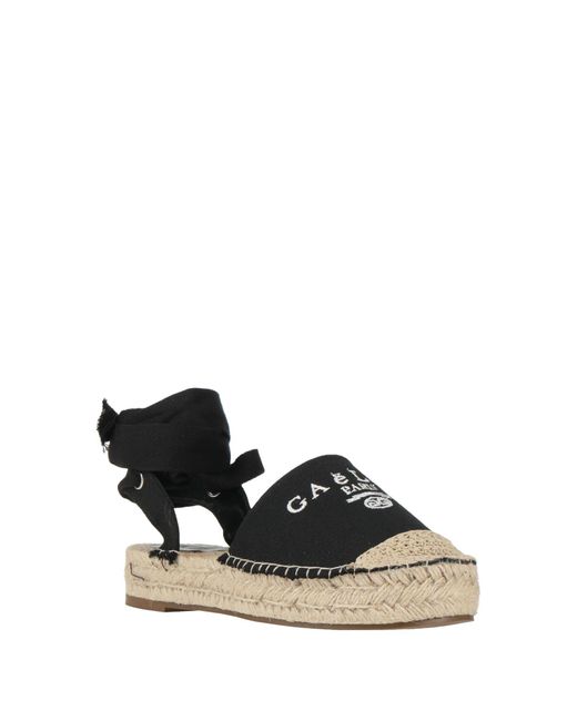 Gaelle Paris Black Espadrilles Textile Fibers