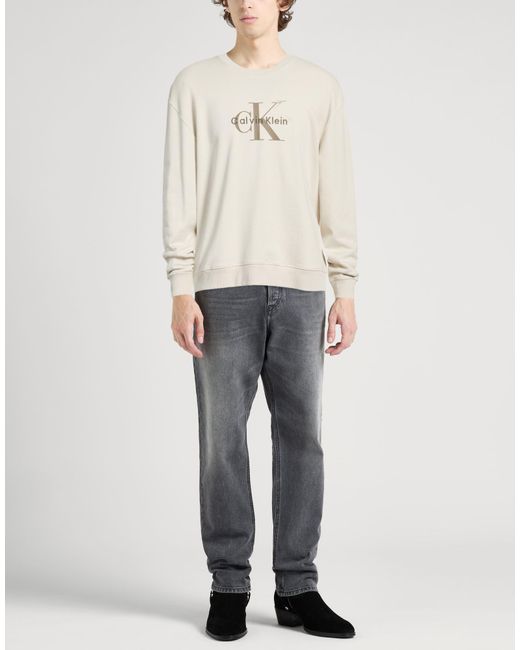 Calvin Klein White Sweatshirt Cotton for men