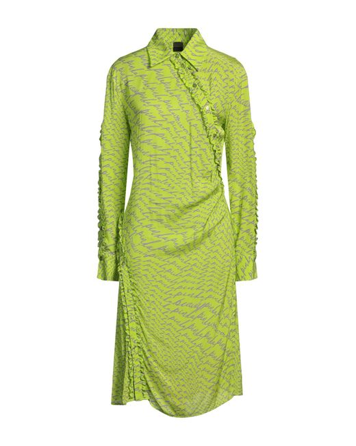 Pinko Green Midi Dress Viscose
