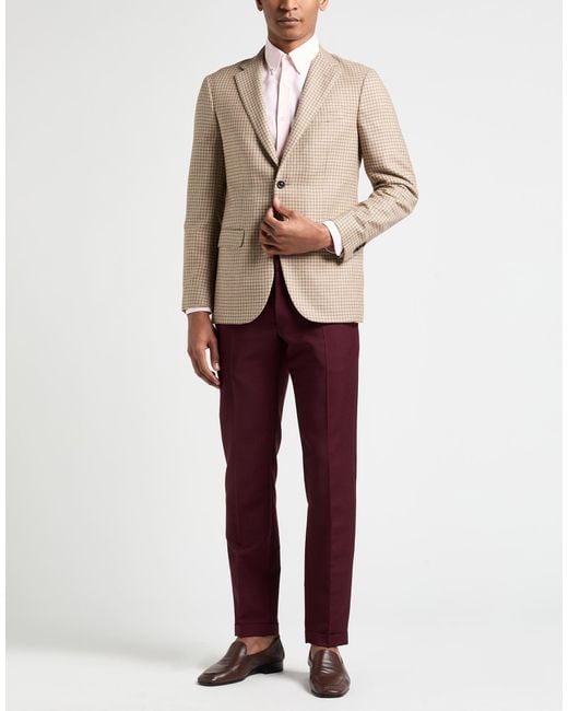 Boglioli Natural Blazer Wool, Silk, Polyamide for men