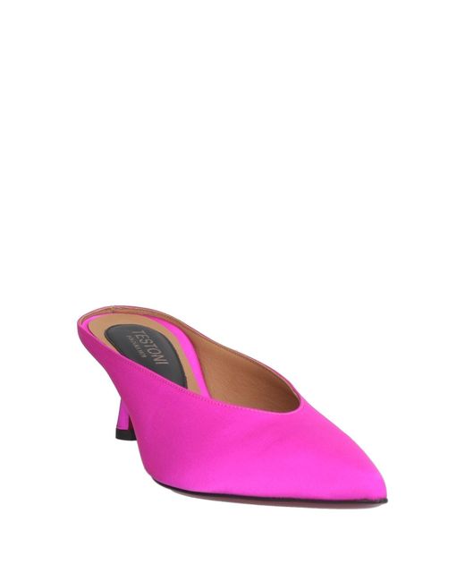 Testoni Pink Mules & Clogs