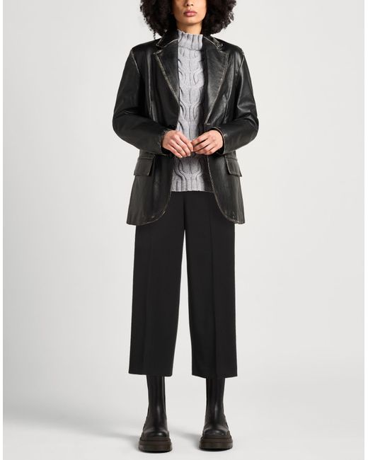 Caractere Black Pants Polyester, Viscose, Elastane