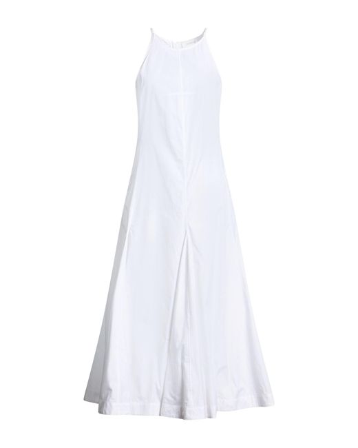 Sportmax White Maxi Dress Cotton