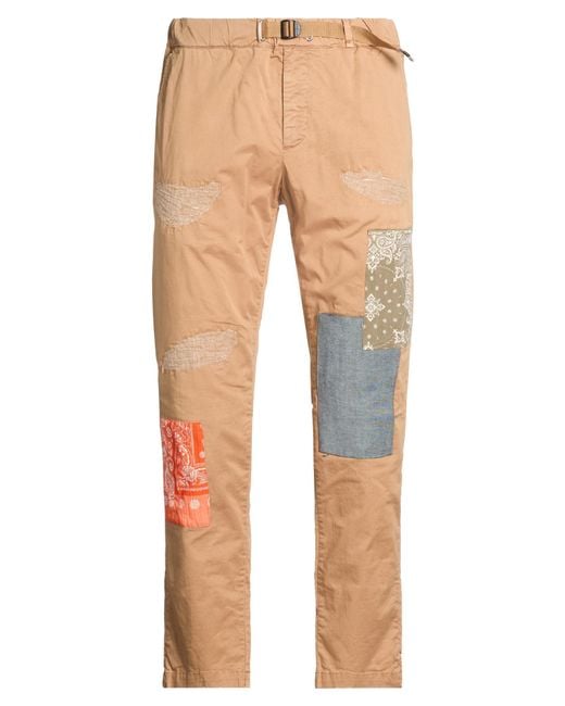 White Sand Natural Pants Cotton, Elastane for men