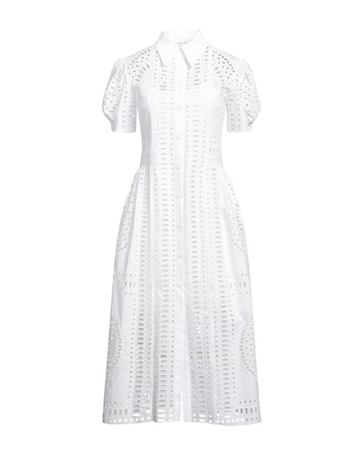 Alberta Ferretti White Midi-Kleid