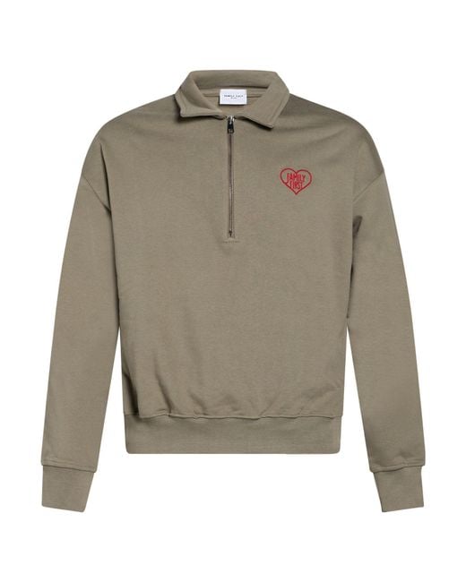 FAMILY FIRST Green Sweatshirt Cotton for men