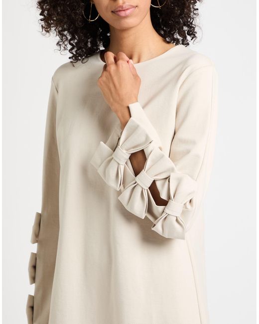 MEIMEIJ Natural Mini Dress Viscose, Polyamide, Elastane