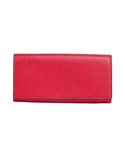 Valextra Red Wallet