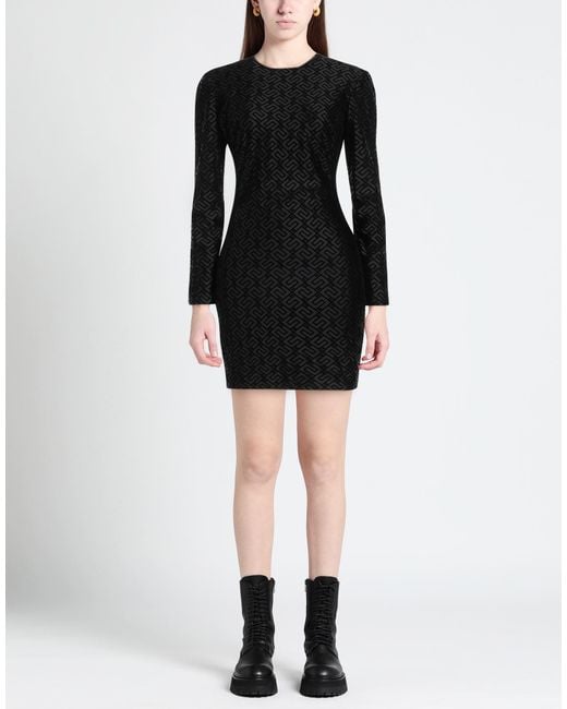 Elisabetta Franchi Black Mini Dress Polyamide, Elastane