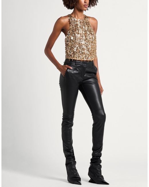 Dolce & Gabbana Gray Pants Lambskin